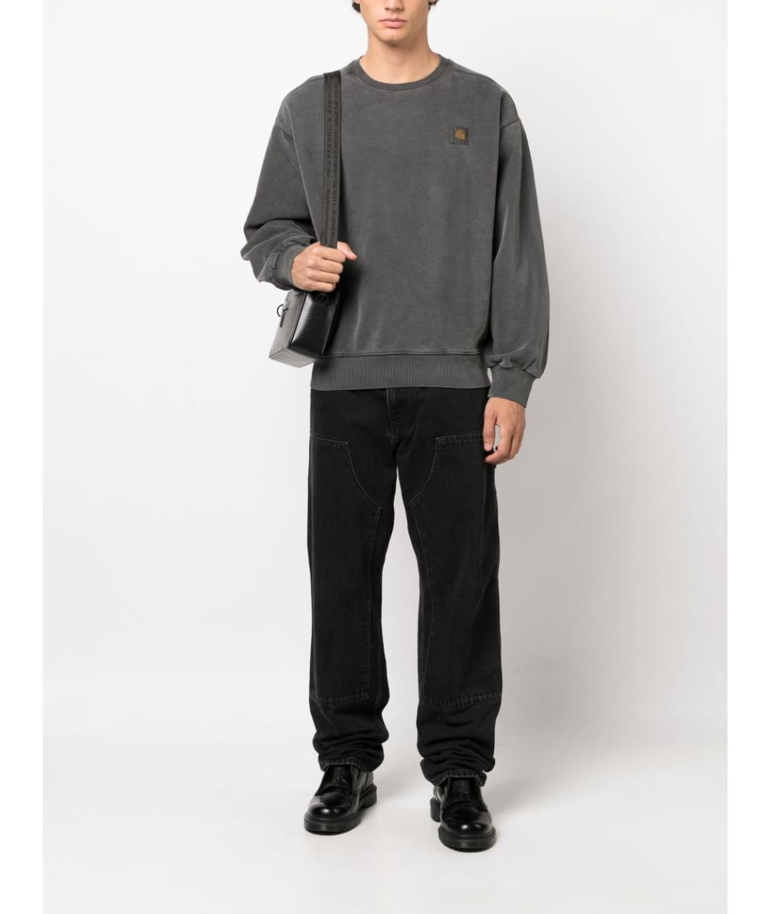 CARHARTT WIP Черные хлопковые прямые джинсы, фото 4