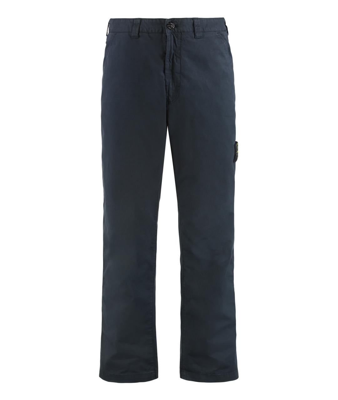 STONE ISLAND Синие хлопковые повседневные брюки, фото 1