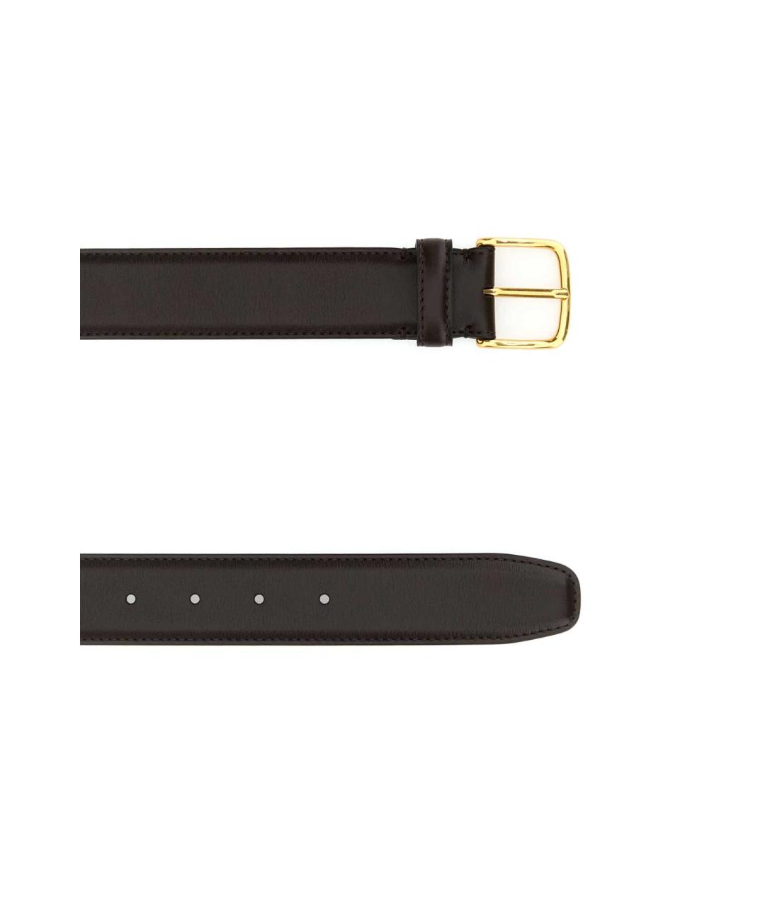 THE ROW Коричневый кожаный ремень, фото 2