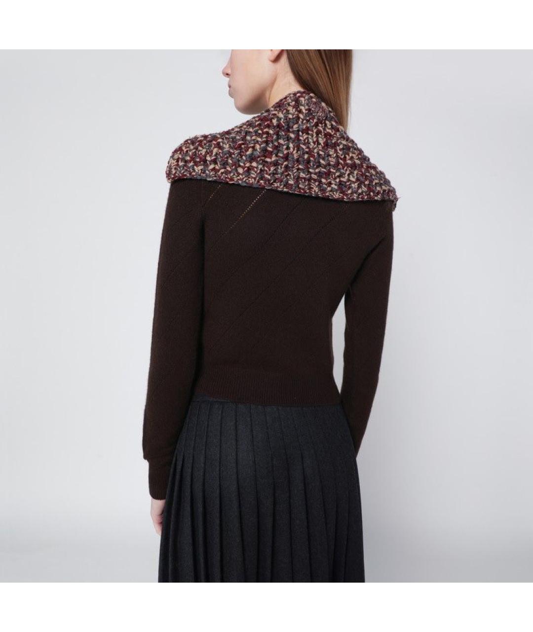 PRADA Коричневый шерстяной воротник, фото 2