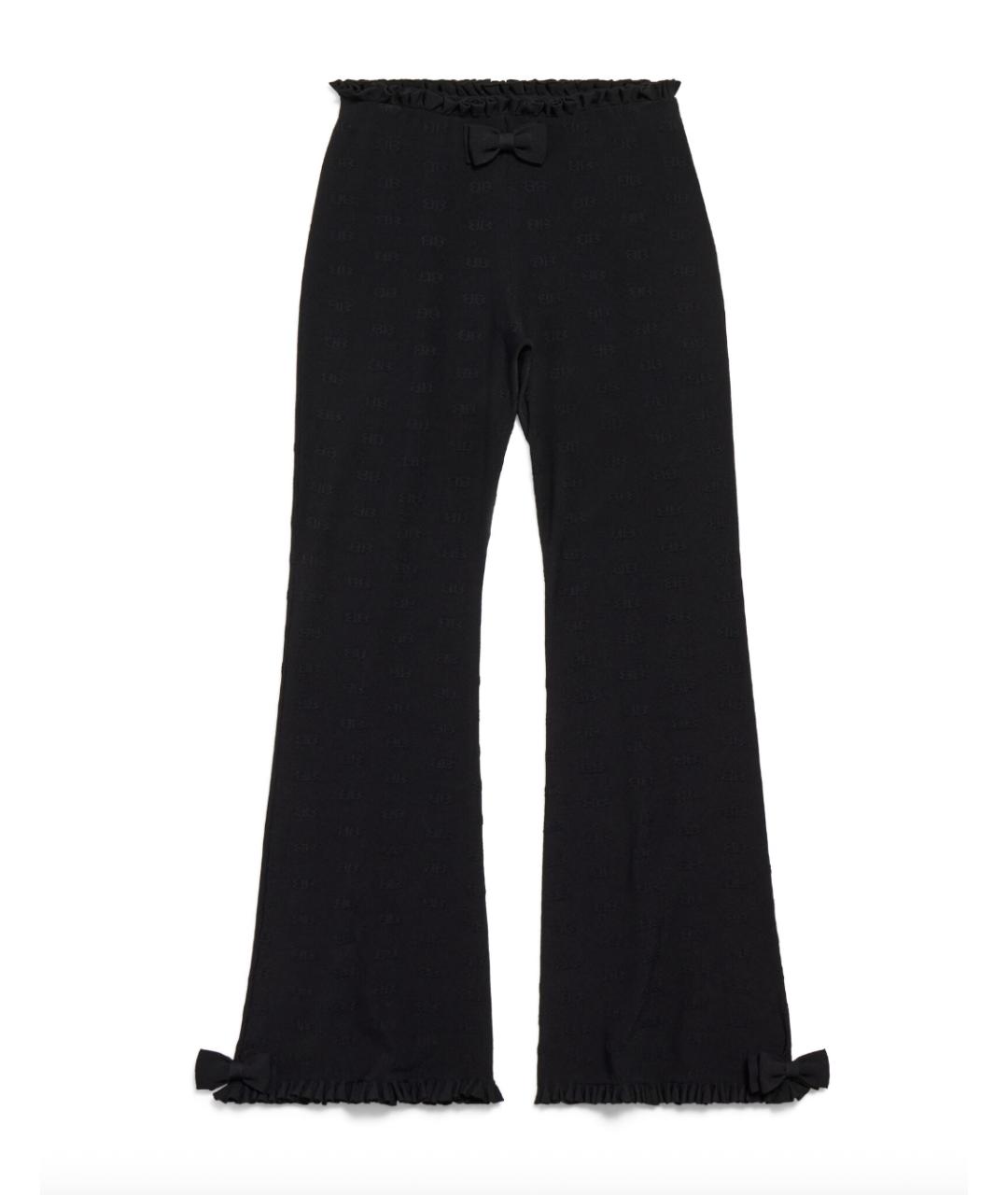 BALENCIAGA Черные вискозные прямые брюки, фото 1