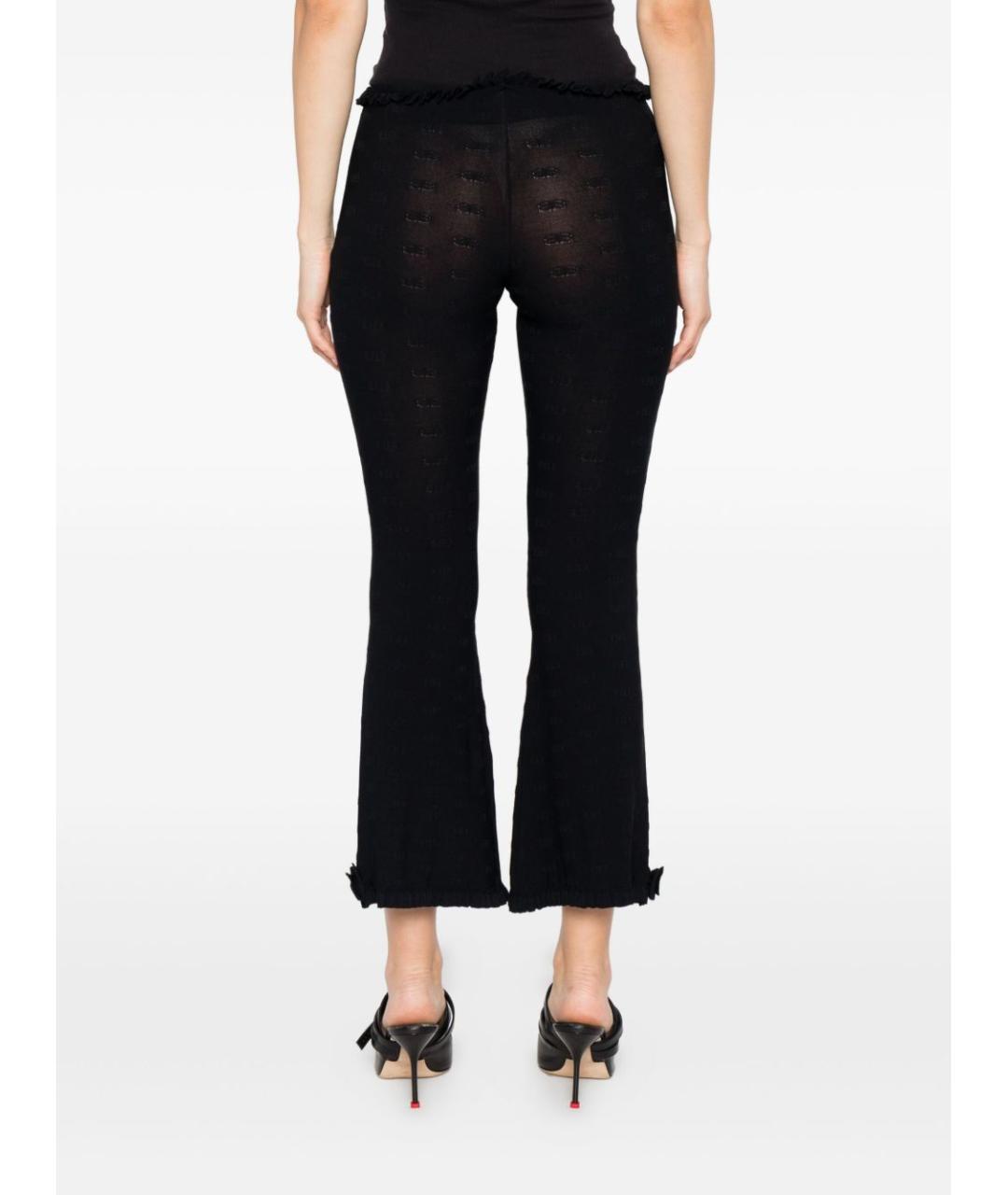 BALENCIAGA Черные вискозные прямые брюки, фото 5