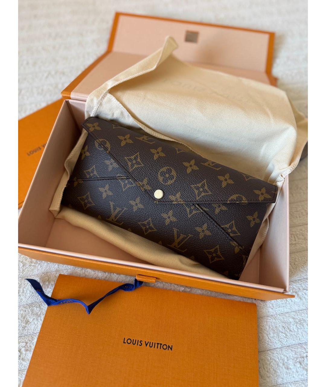 LOUIS VUITTON Коричневый кошелек, фото 3