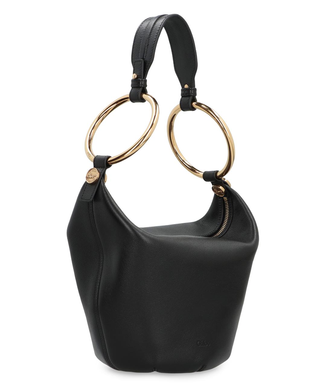 CHLOE Черная кожаная сумка через плечо, фото 3