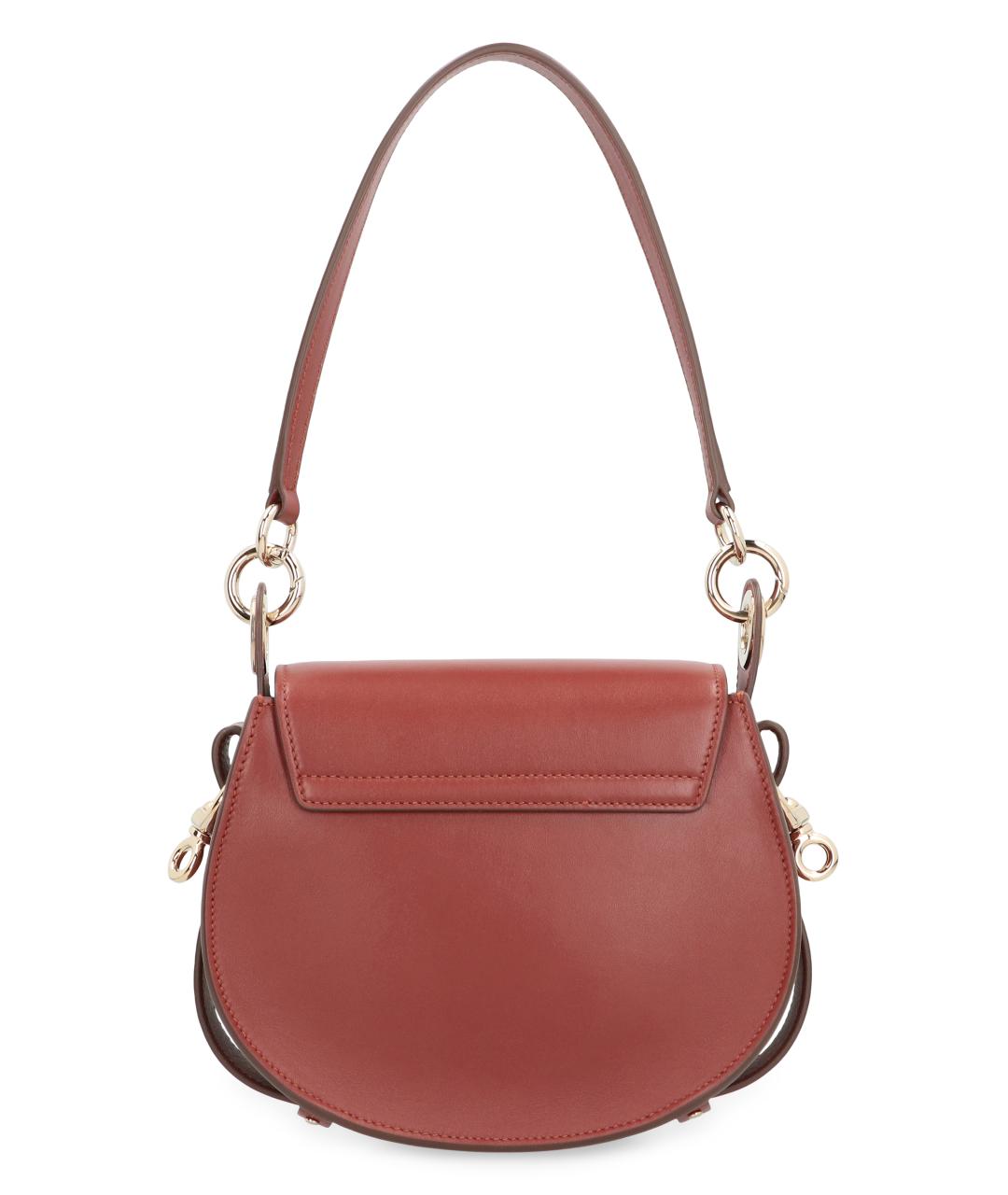 CHLOE Коричневая кожаная сумка с короткими ручками, фото 4