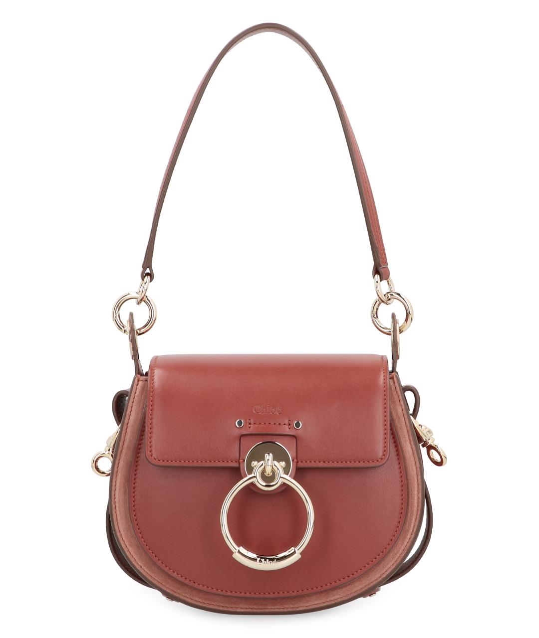 CHLOE Коричневая кожаная сумка с короткими ручками, фото 1