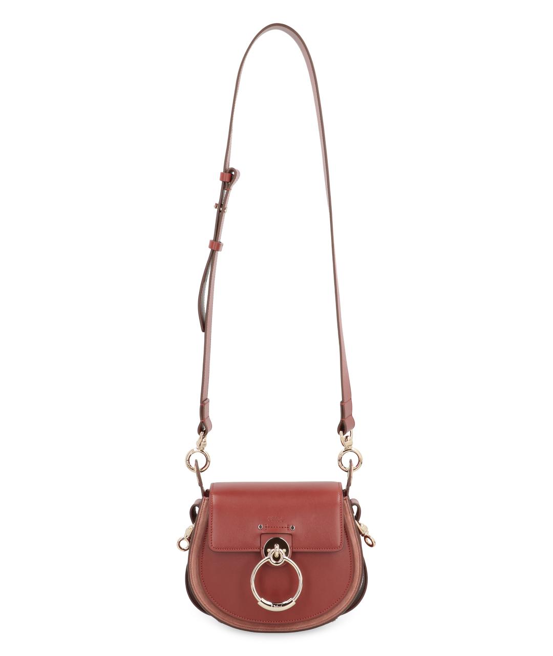 CHLOE Коричневая кожаная сумка с короткими ручками, фото 5
