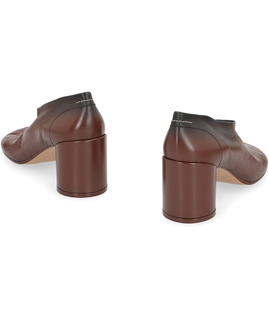 MM6 MAISON MARGIELA Коричневые кожаные туфли, фото 4