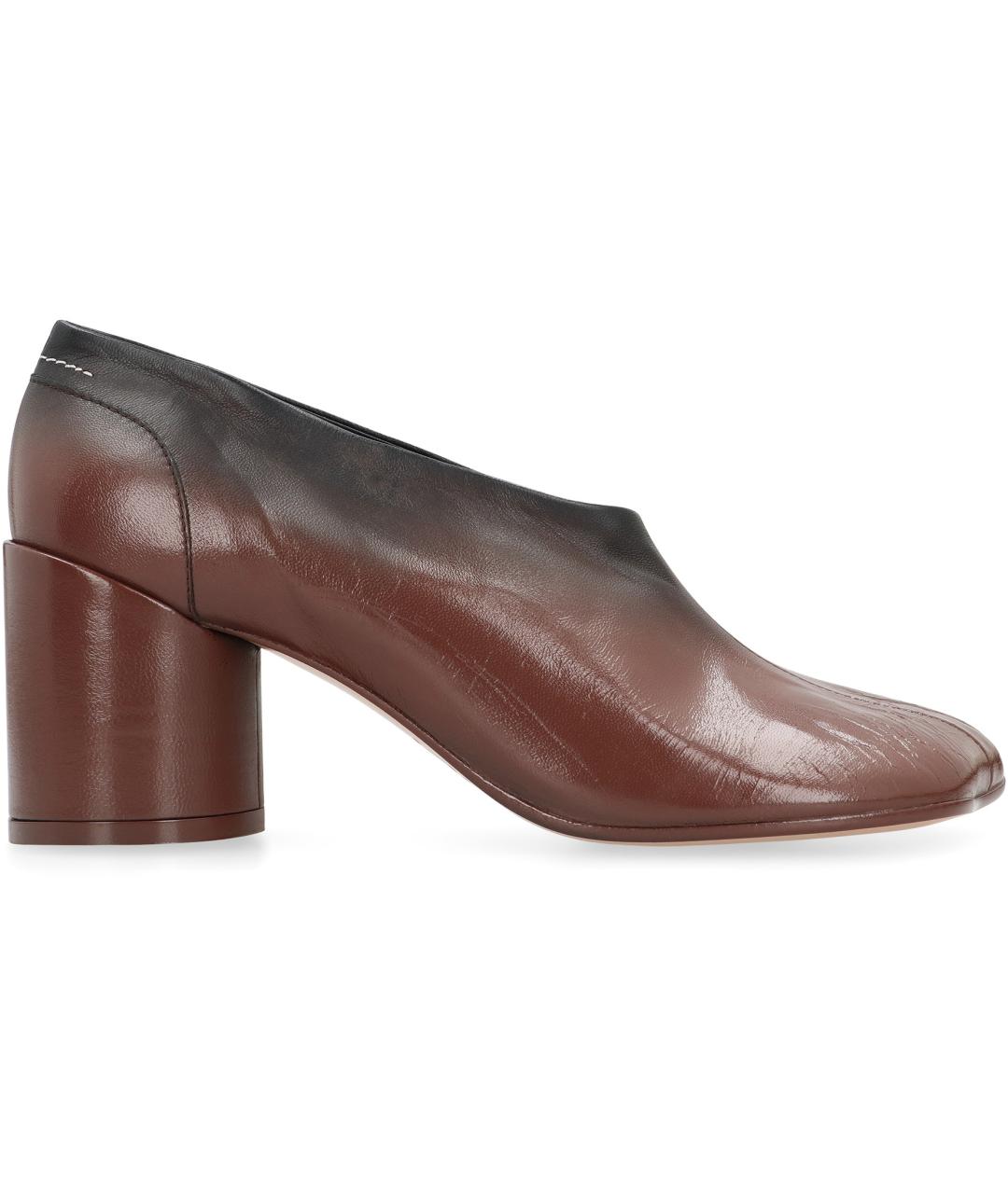 MM6 MAISON MARGIELA Коричневые кожаные туфли, фото 2