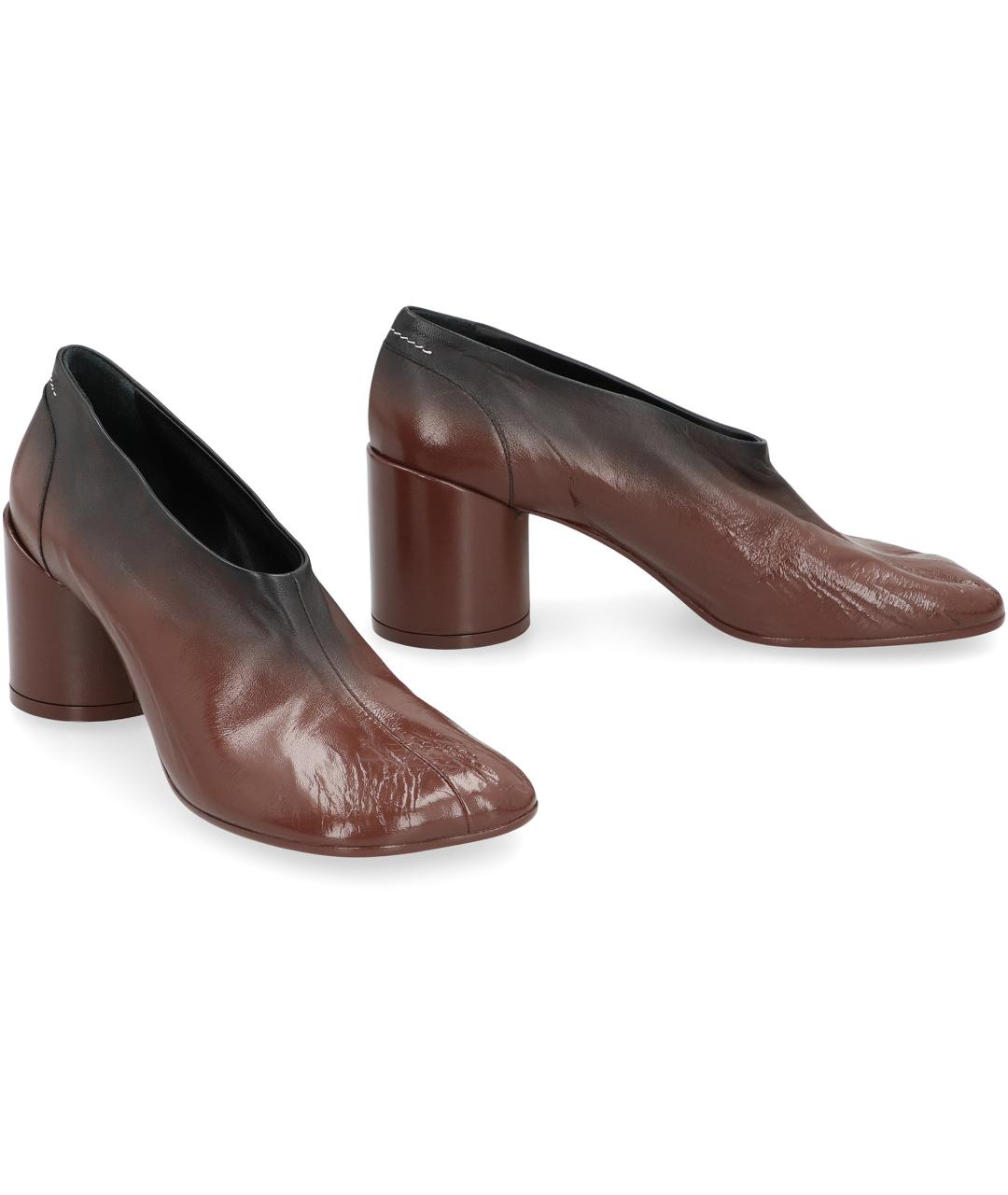 MM6 MAISON MARGIELA Коричневые кожаные туфли, фото 3