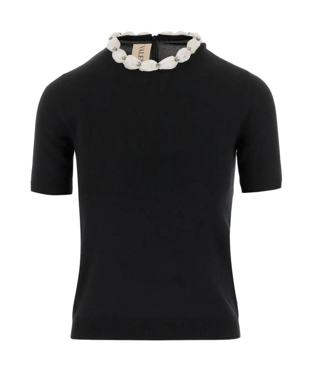 VALENTINO Черный полиэстеровый джемпер / свитер, фото 1