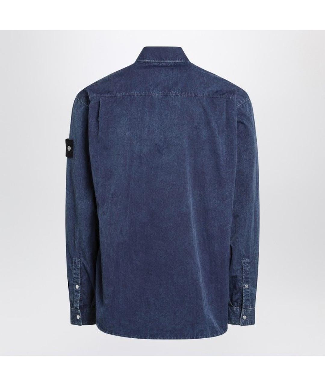 STONE ISLAND Синяя кэжуал рубашка, фото 2