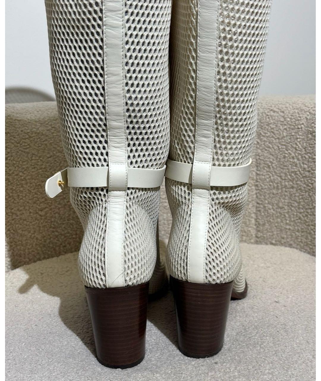 CHRISTIAN DIOR Бежевые сапоги, фото 4