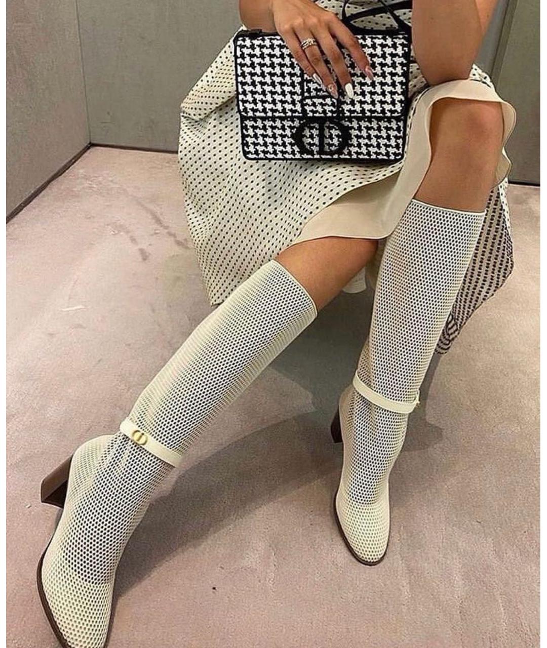 CHRISTIAN DIOR Бежевые сапоги, фото 8