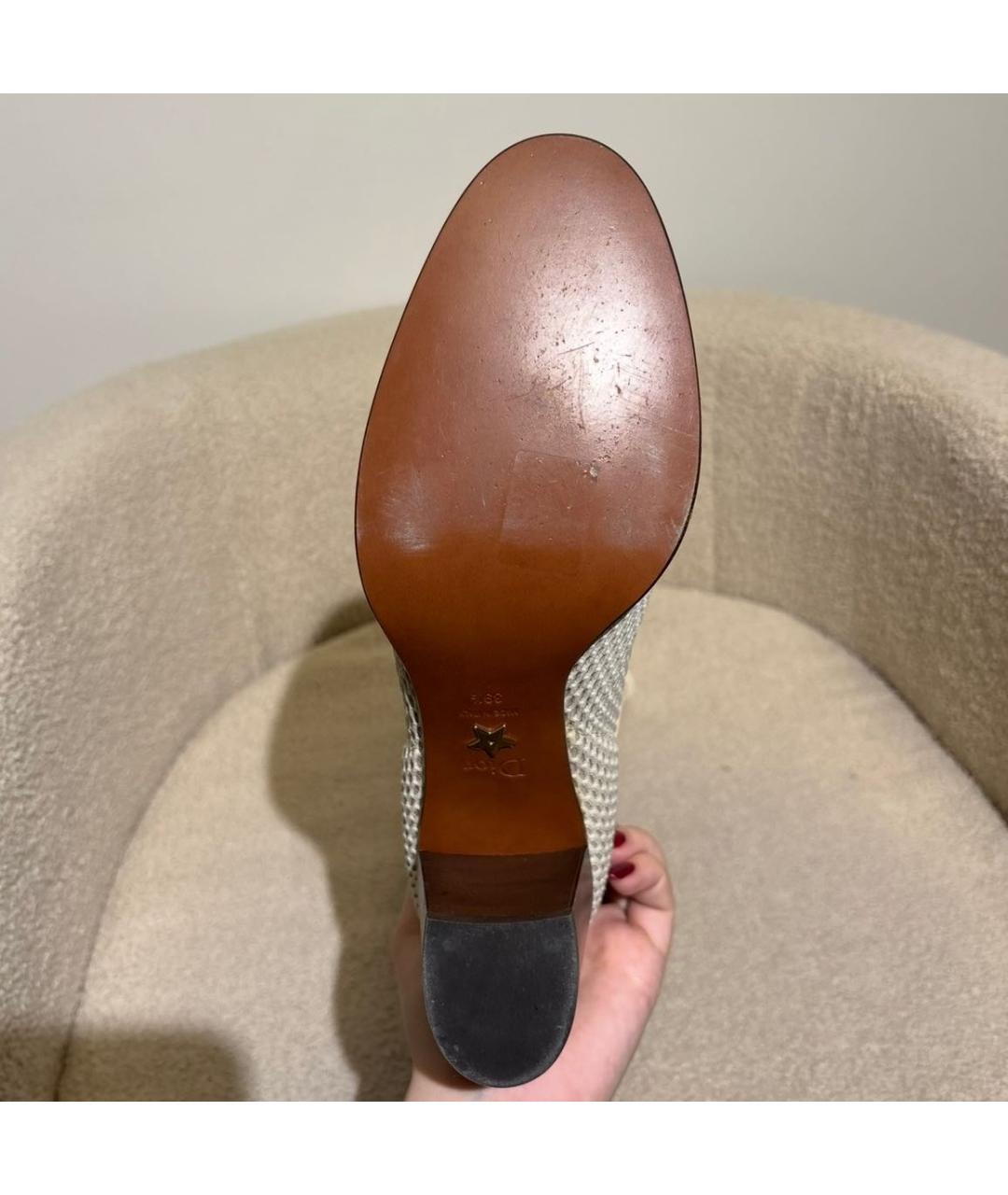 CHRISTIAN DIOR Бежевые сапоги, фото 6