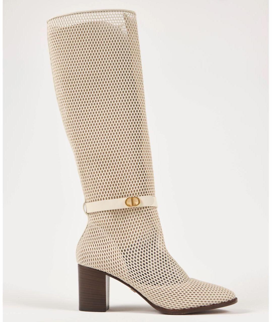 CHRISTIAN DIOR Бежевые сапоги, фото 9