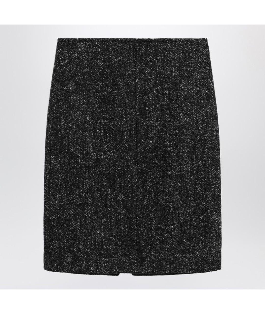 THE ROW Черная шерстяная юбка мини, фото 3