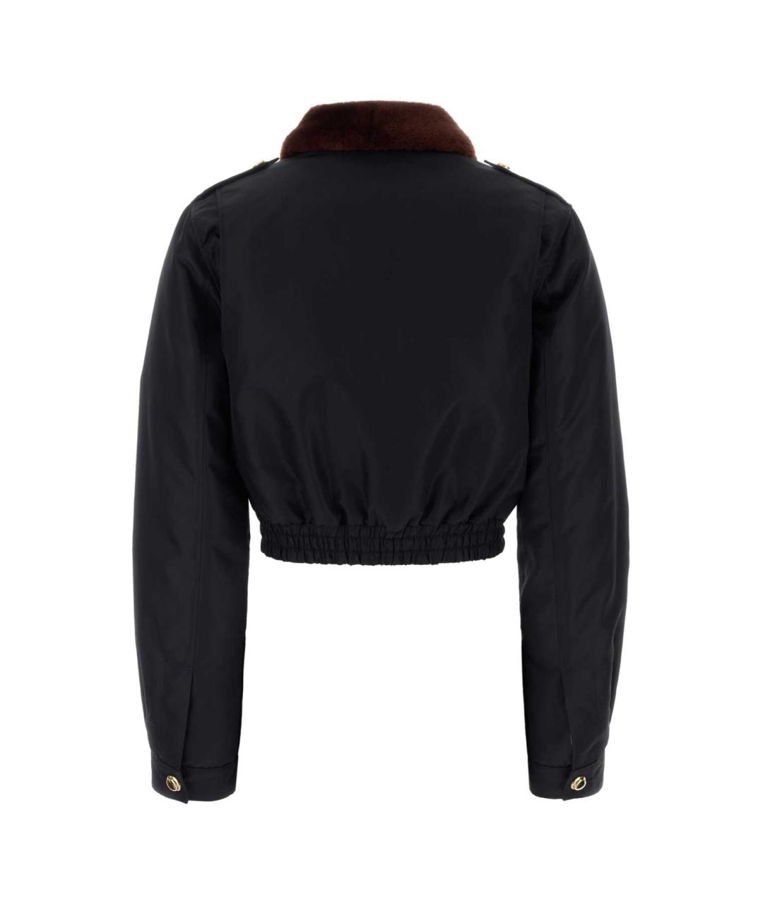 MIU MIU Темно-синяя полиамидовая куртка, фото 2