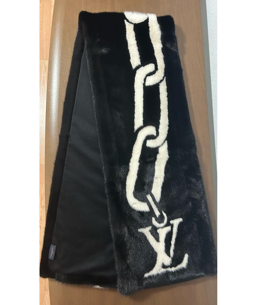 LOUIS VUITTON Черный шарф, фото 9