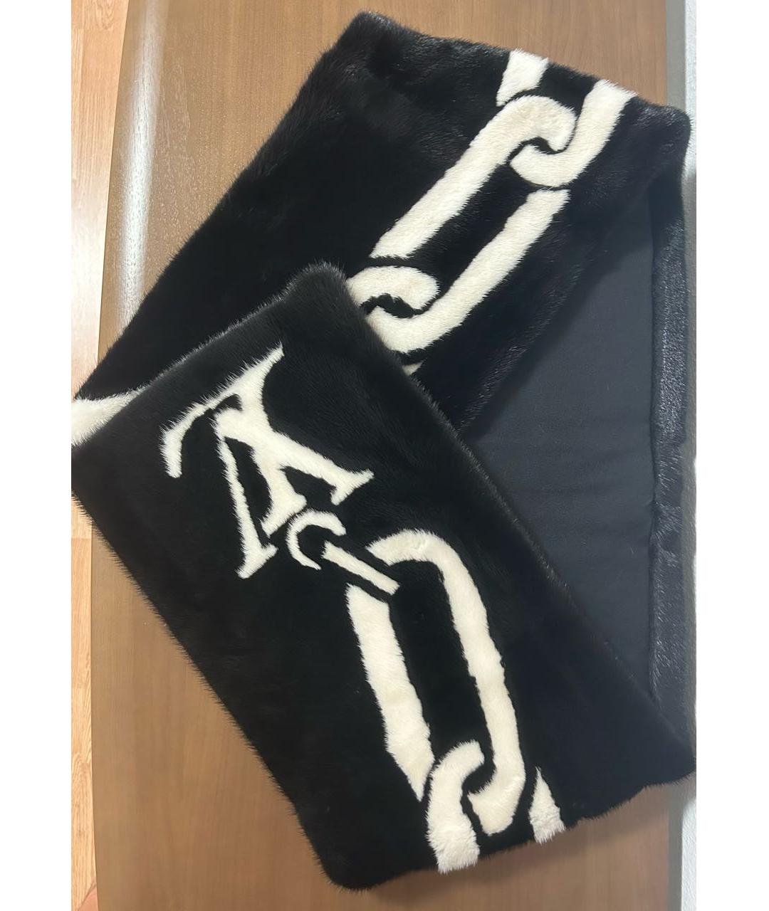 LOUIS VUITTON Черный шарф, фото 5