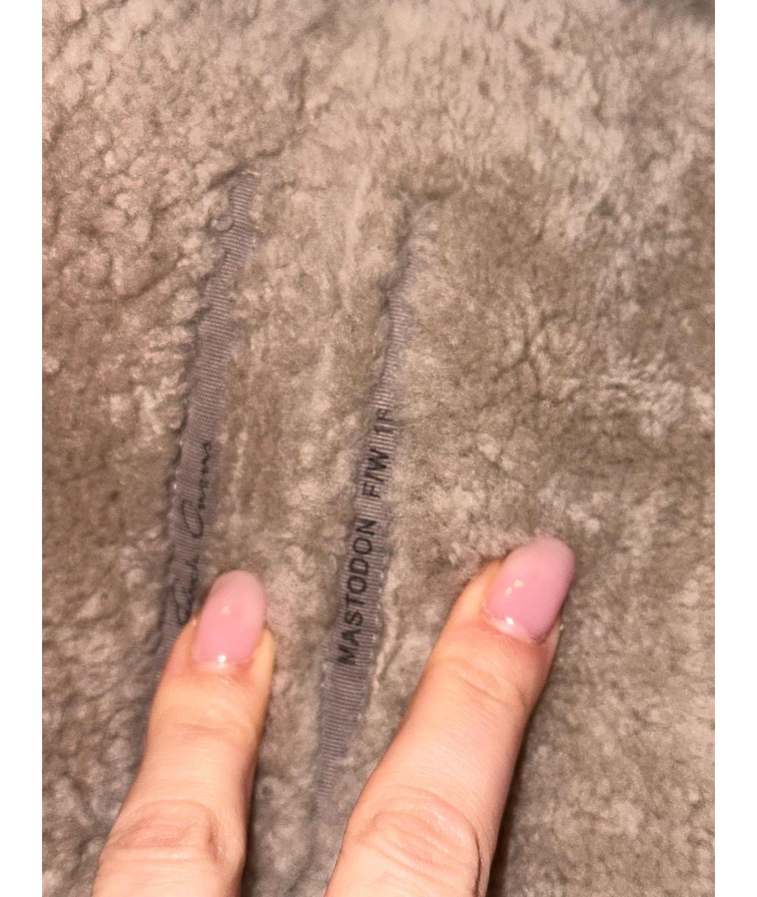 RICK OWENS Бежевая кожаная дубленка, фото 5