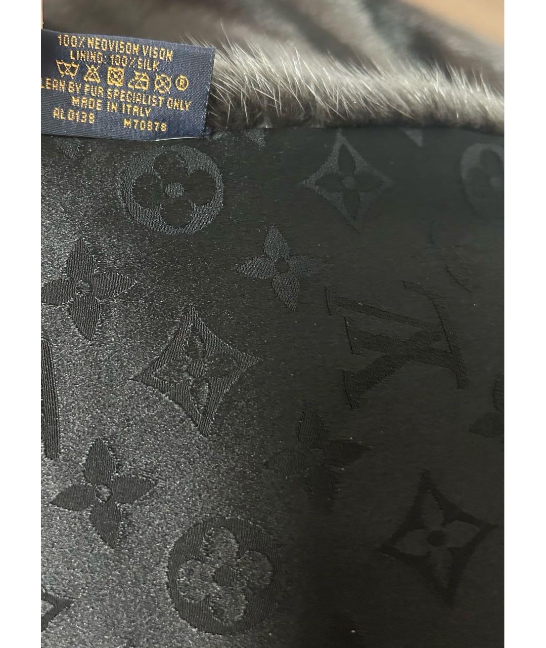 LOUIS VUITTON Антрацитовый шарф, фото 4