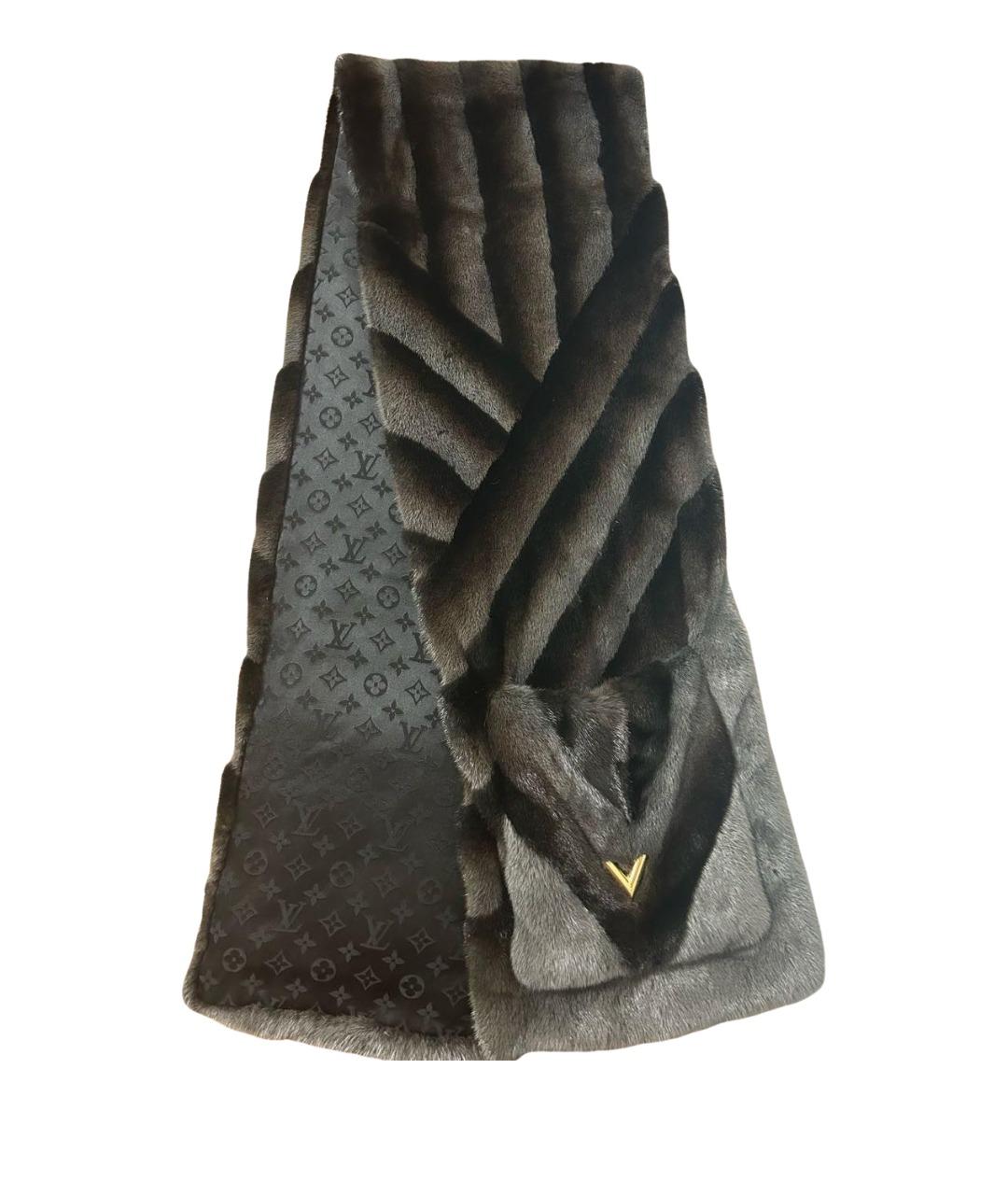 LOUIS VUITTON Антрацитовый шарф, фото 1