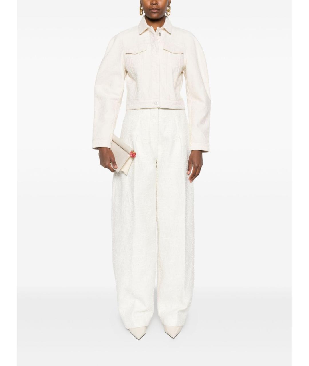 JACQUEMUS Белая хлопковая куртка, фото 3