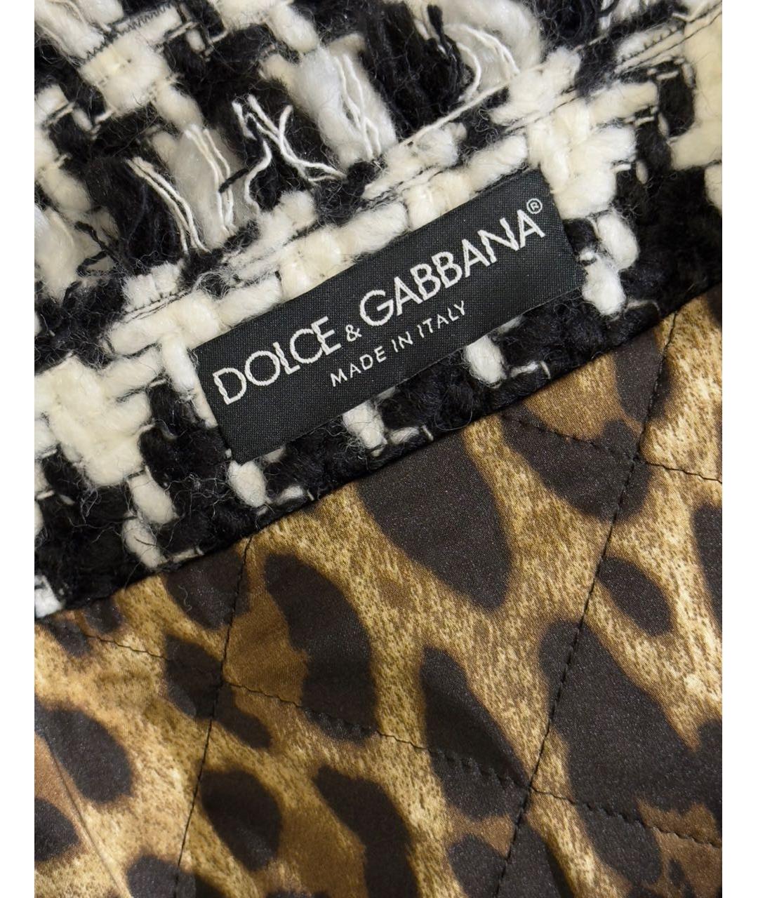 DOLCE&GABBANA Черное шерстяное пальто, фото 3