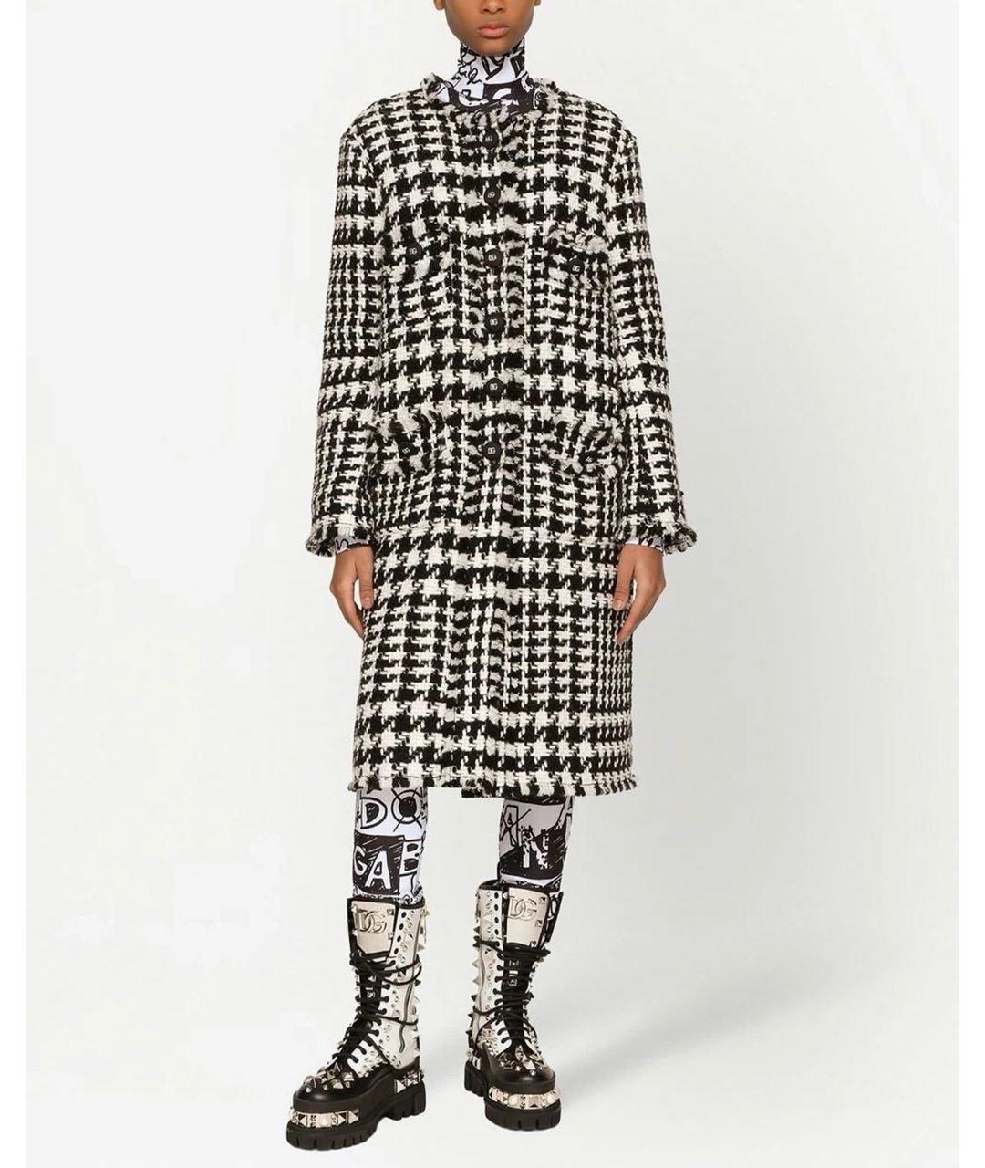 DOLCE&GABBANA Черное шерстяное пальто, фото 5