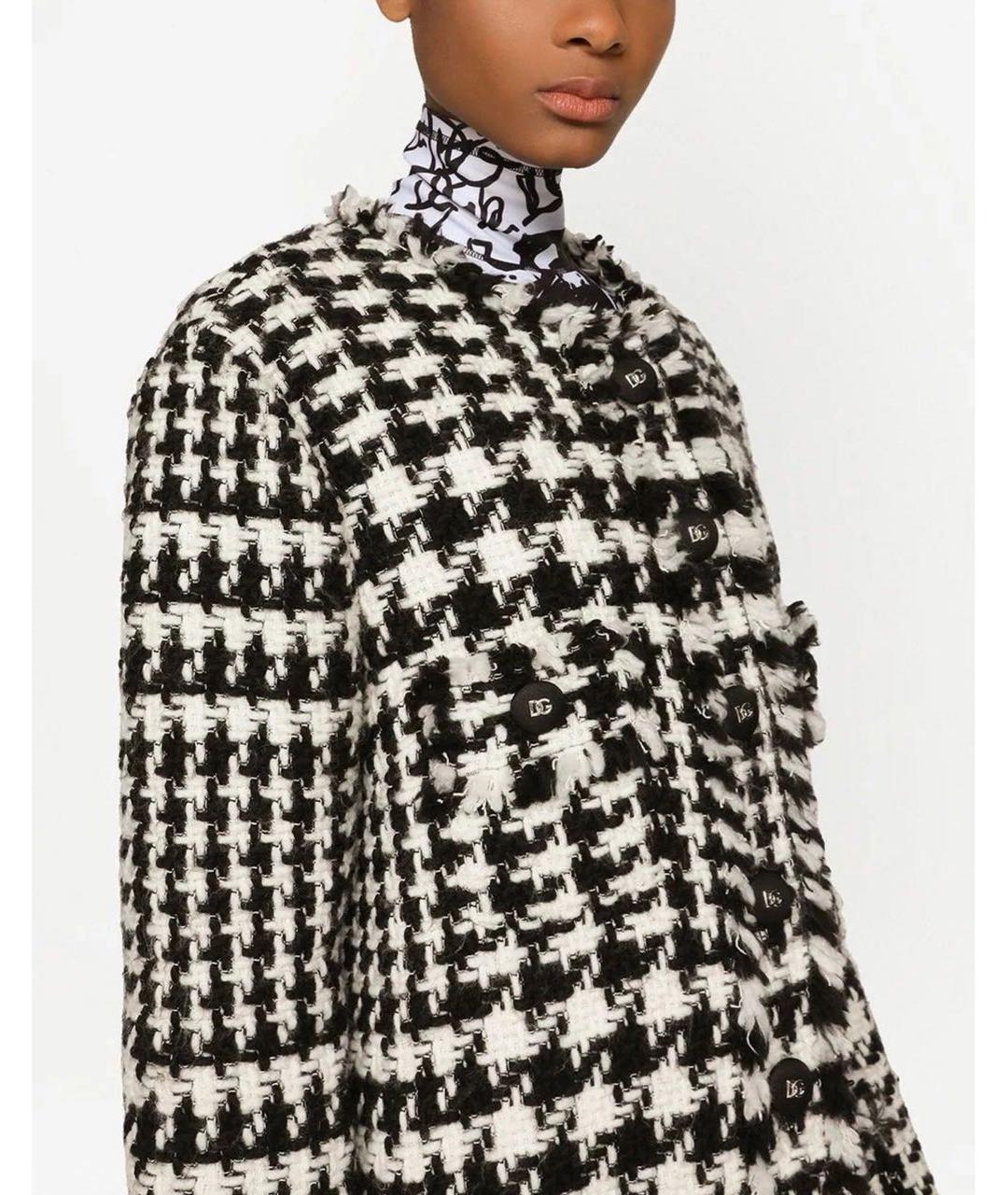 DOLCE&GABBANA Черное шерстяное пальто, фото 6