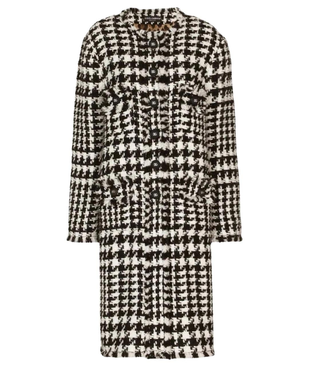 DOLCE&GABBANA Черное шерстяное пальто, фото 1