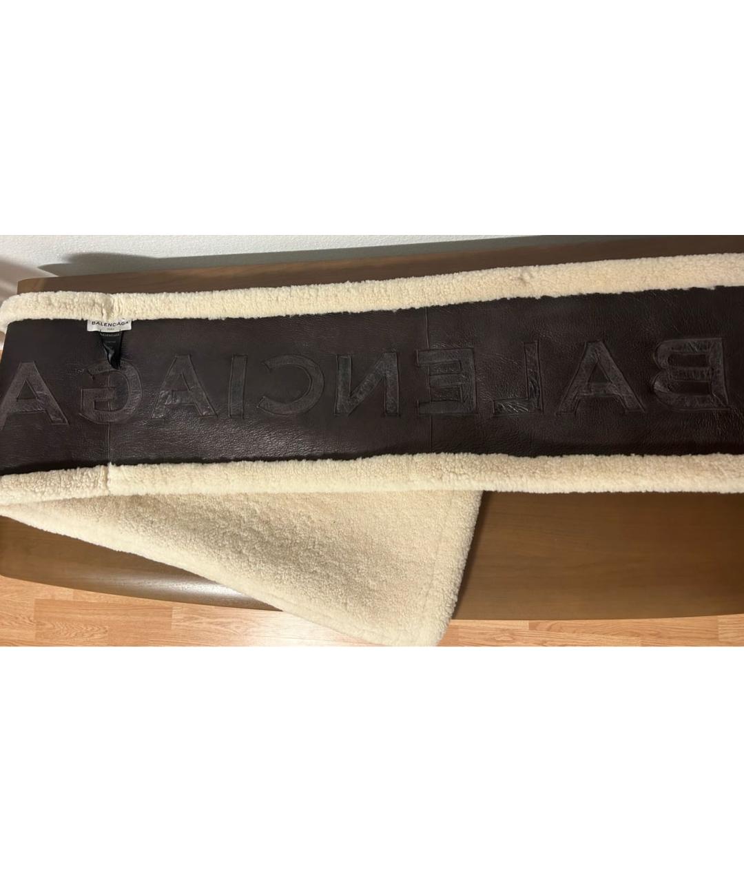 BALENCIAGA Белый шарф, фото 4