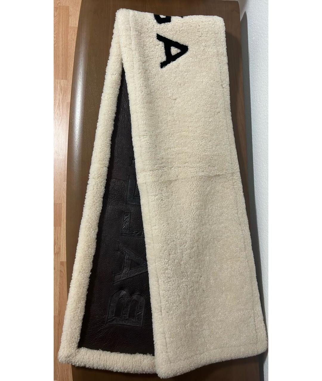 BALENCIAGA Белый шарф, фото 3