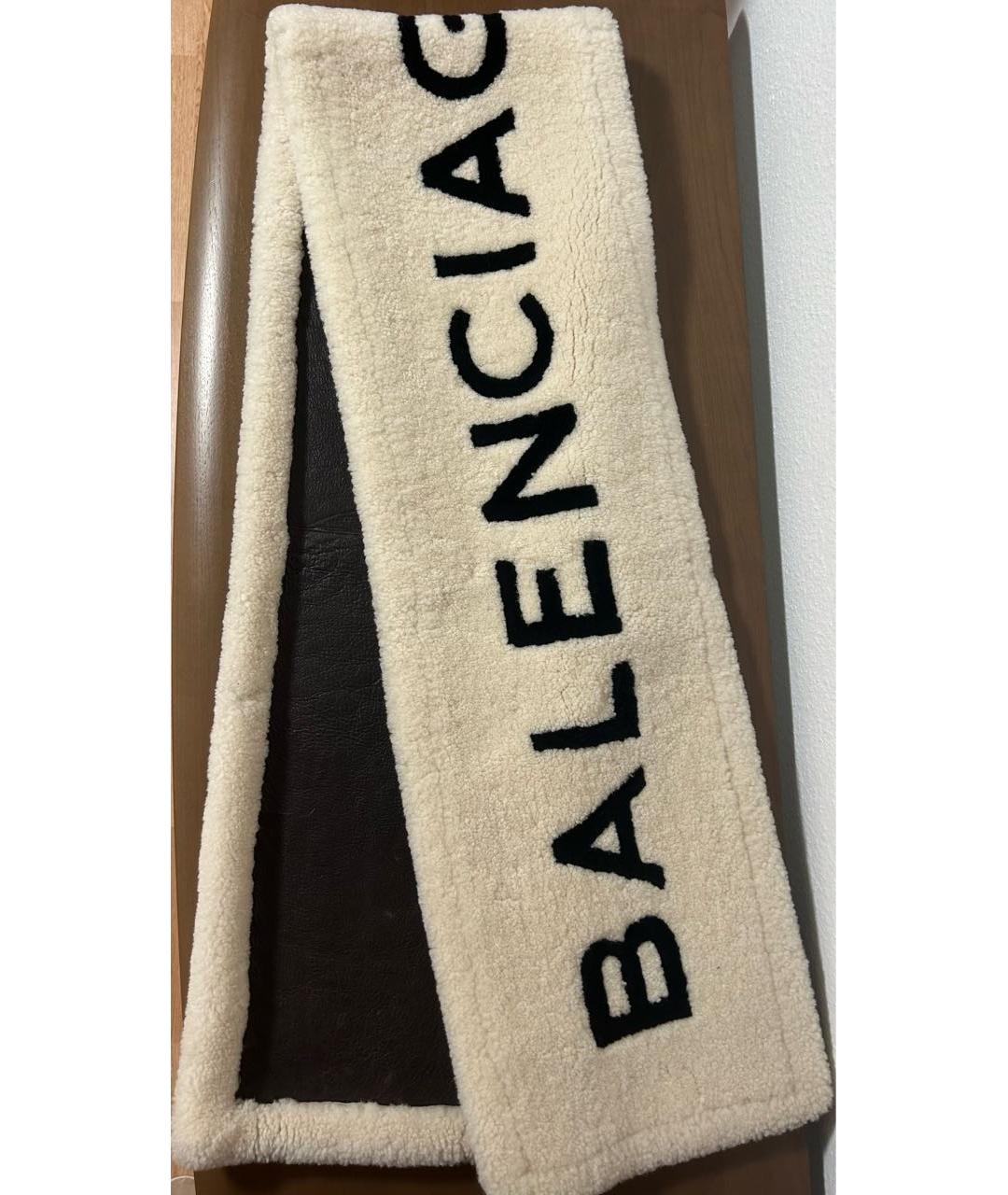 BALENCIAGA Белый шарф, фото 2
