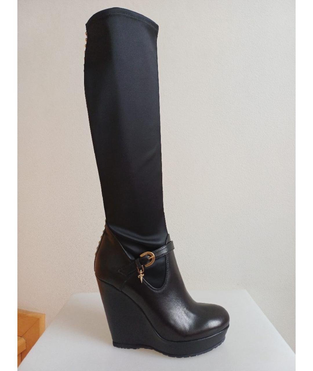 CESARE PACIOTTI Черные кожаные сапоги, фото 8