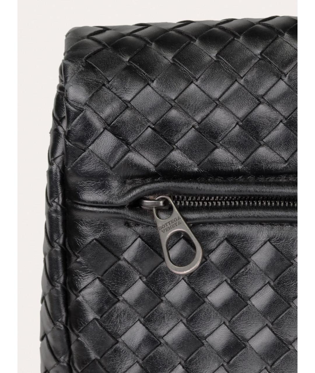 BOTTEGA VENETA Черный кожаный портфель, фото 5