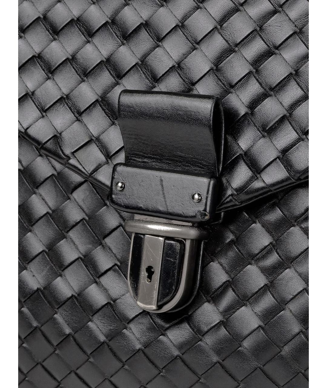 BOTTEGA VENETA Черный кожаный портфель, фото 6