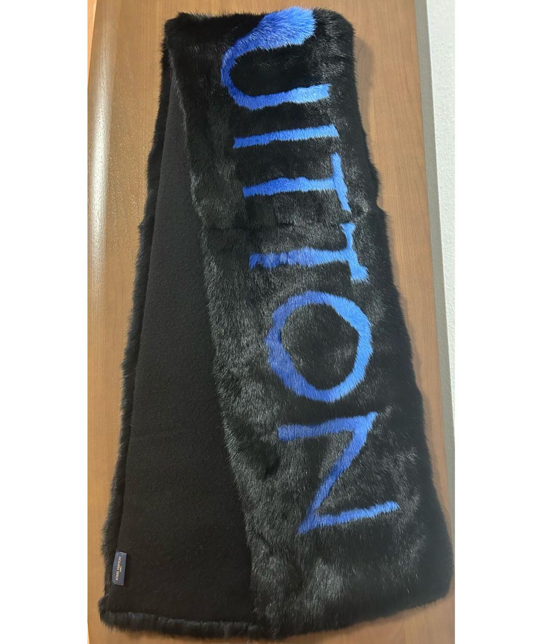 LOUIS VUITTON Черный шарф, фото 2