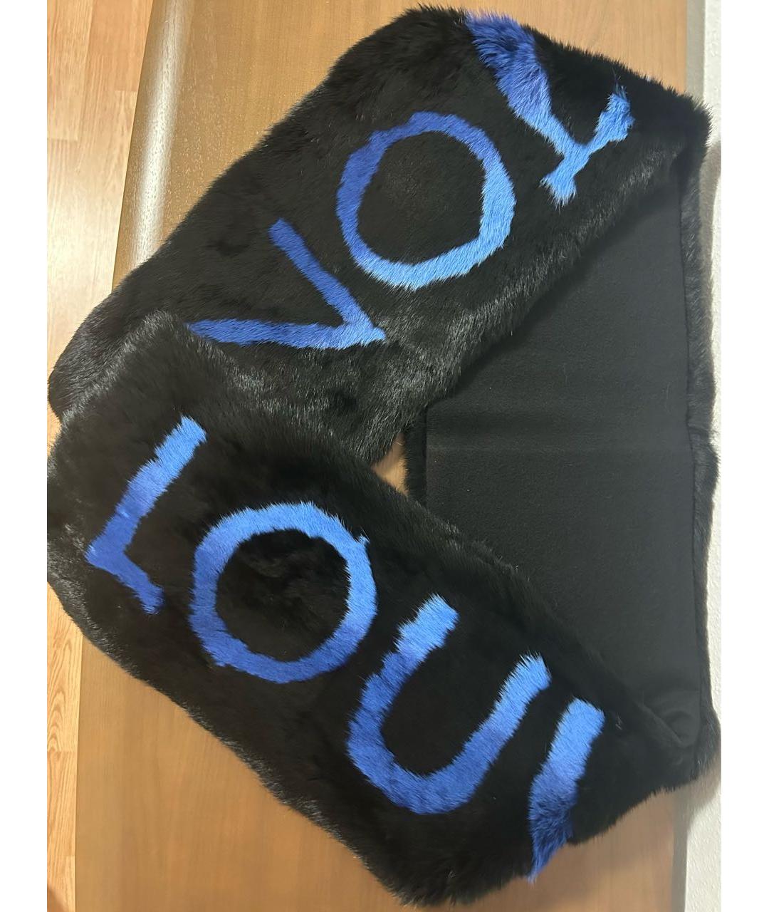 LOUIS VUITTON Черный шарф, фото 5