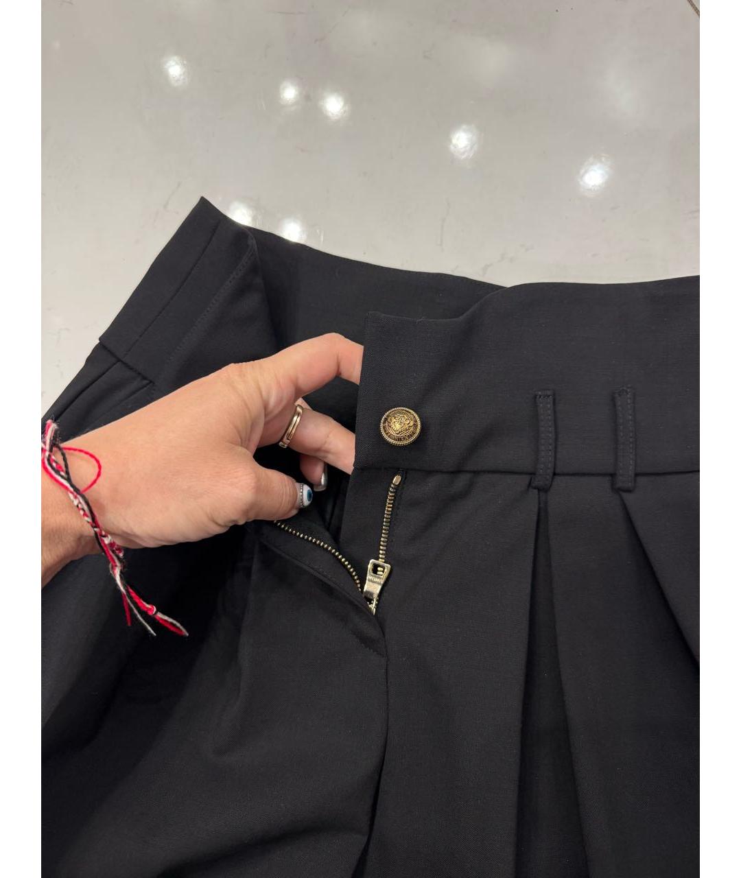 BALMAIN Черные хлопковые брюки и шорты, фото 4