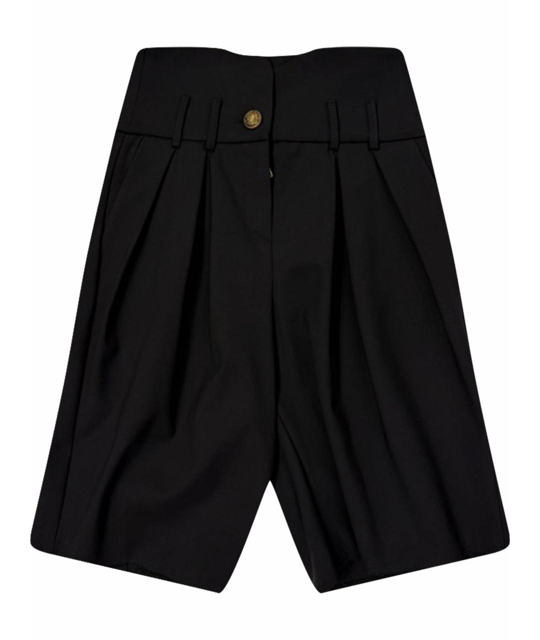 BALMAIN Черные хлопковые брюки и шорты, фото 1