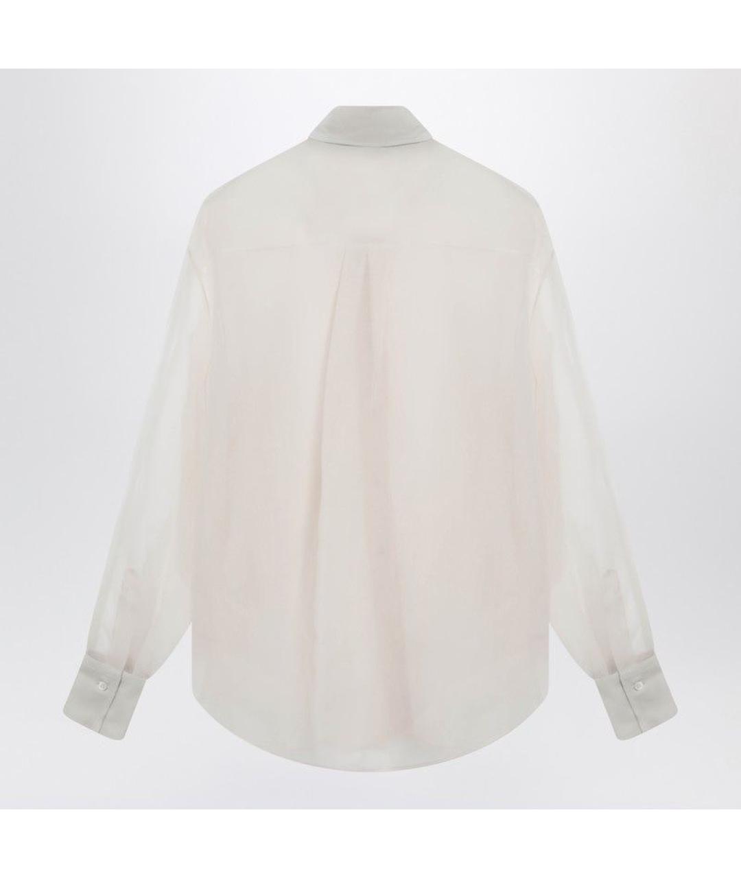 BRUNELLO CUCINELLI Бежевая шелковая рубашка, фото 2