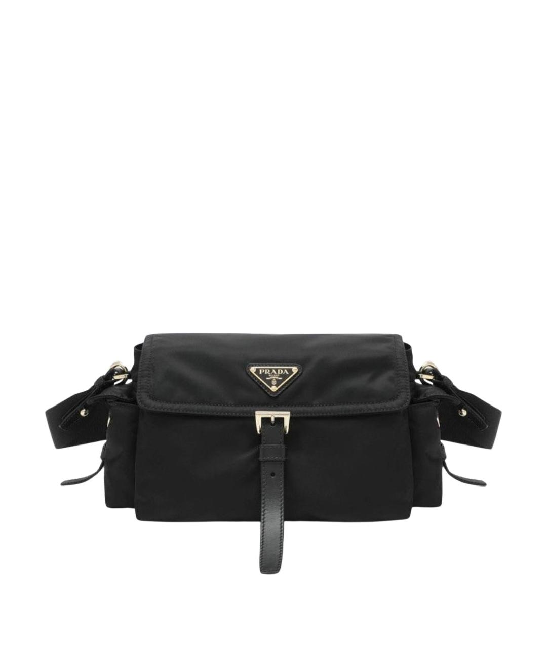 PRADA Черная синтетическая сумка через плечо, фото 1