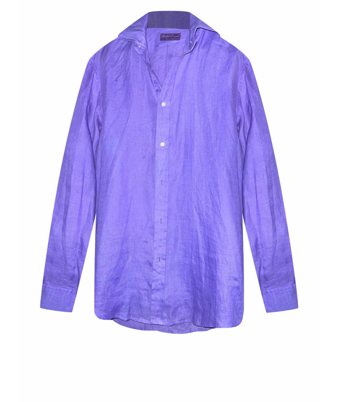 RALPH LAUREN Фиолетовая льняная кэжуал рубашка, фото 1