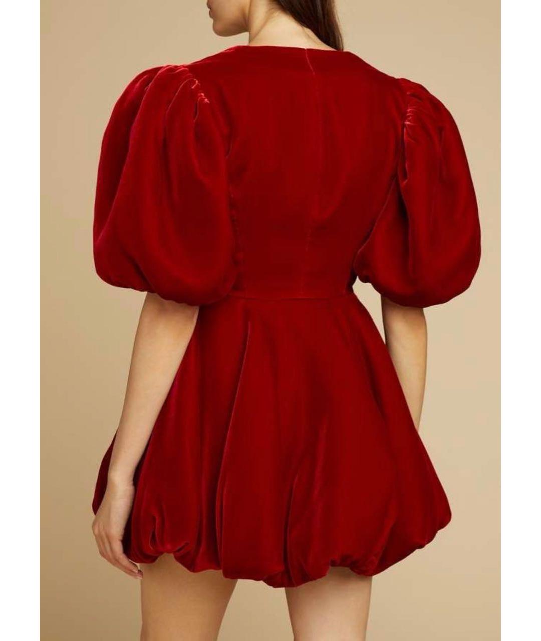 KHAITE Красное вискозное коктейльное платье, фото 6