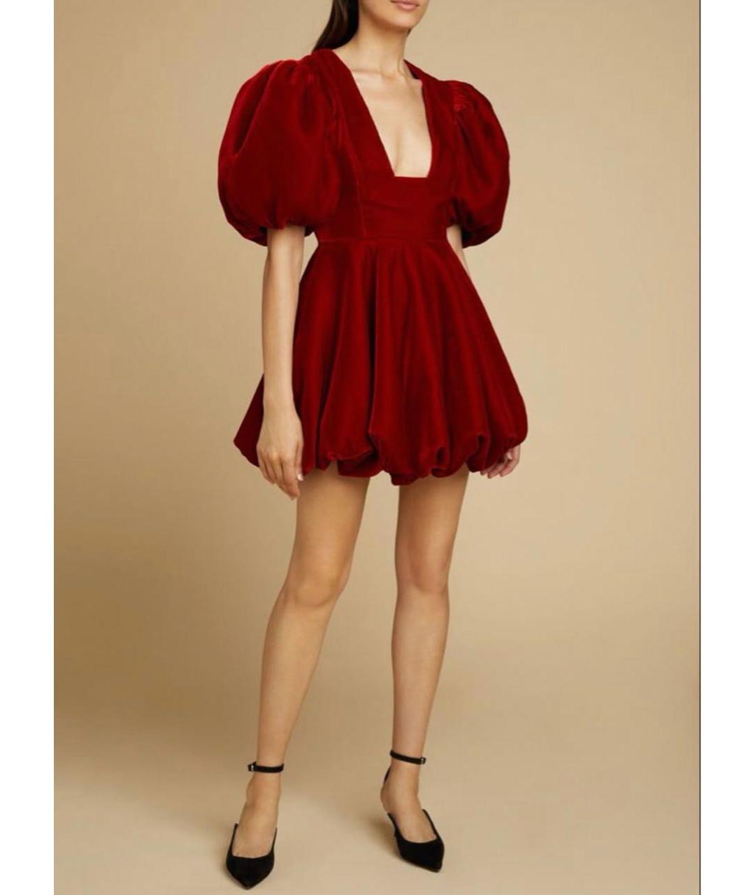 KHAITE Красное вискозное коктейльное платье, фото 5