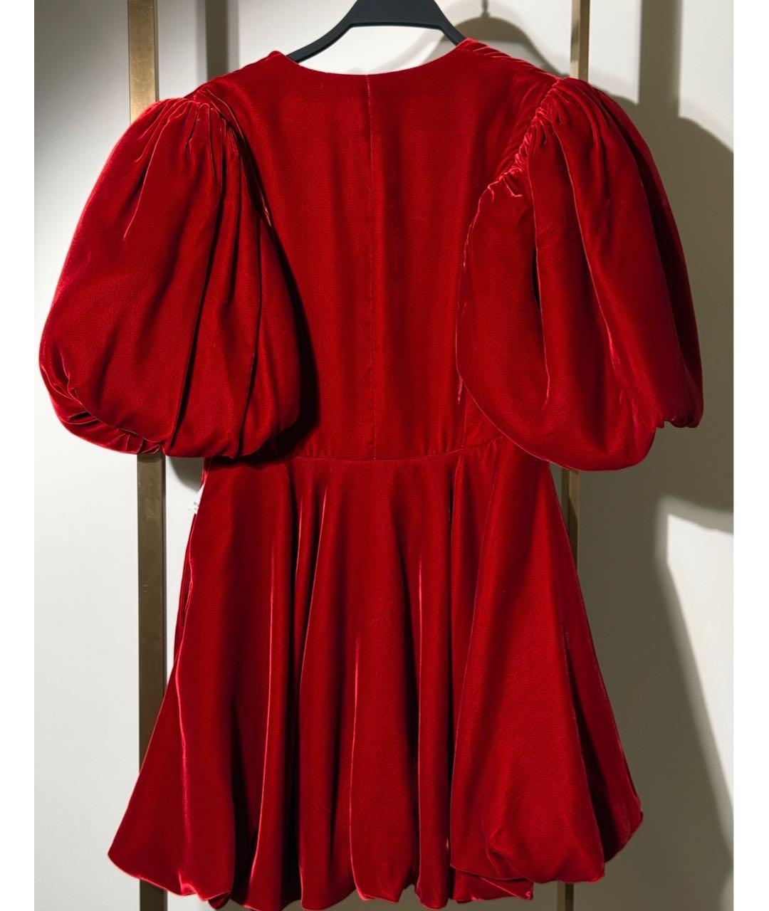 KHAITE Красное вискозное коктейльное платье, фото 2
