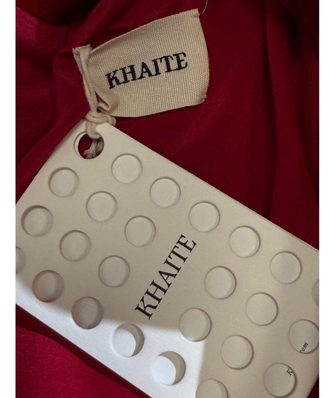 KHAITE Красное вискозное коктейльное платье, фото 3