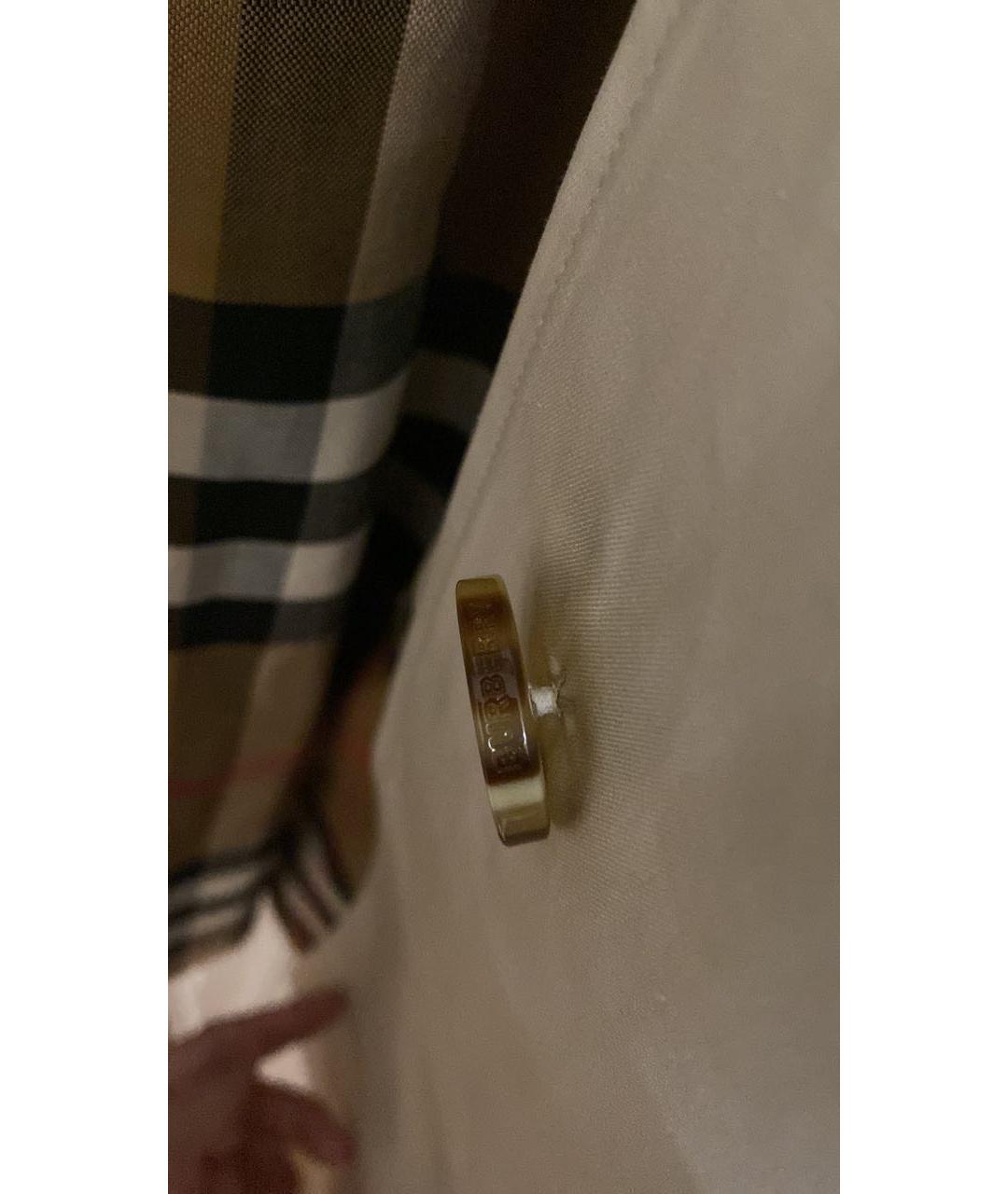 BURBERRY Бежевый хлопковый тренч/плащ, фото 7